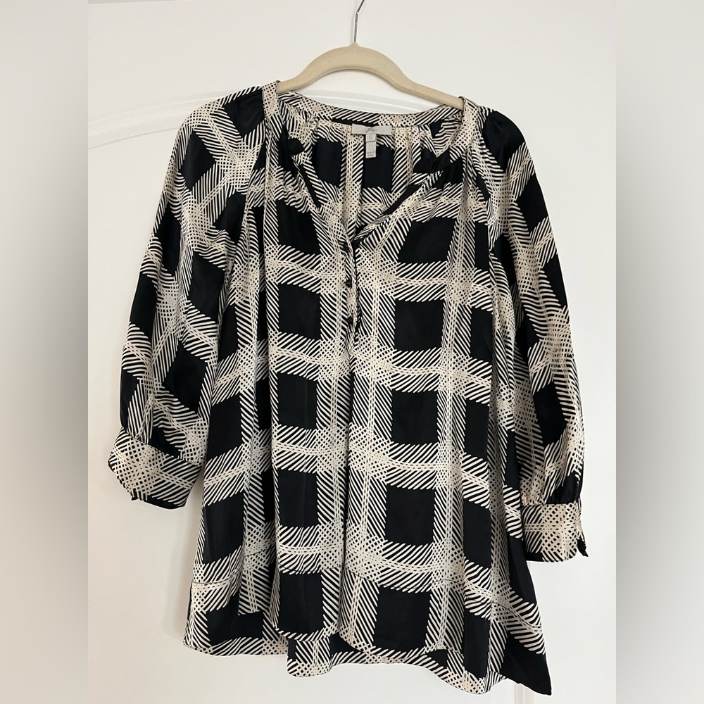 Joie checkered print blouse